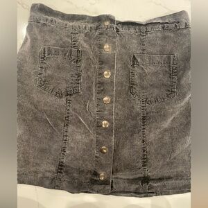 Chic Black Button-Down Mini Skirt